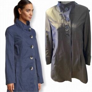 novelti Trench Metallic Jewel tone Dressy Coat Sz 6